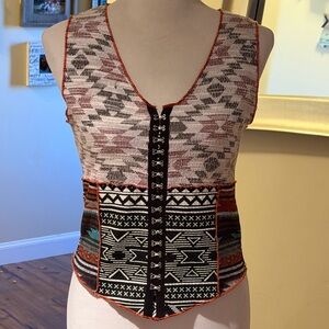 Tribal Patterned Sleeveless Top